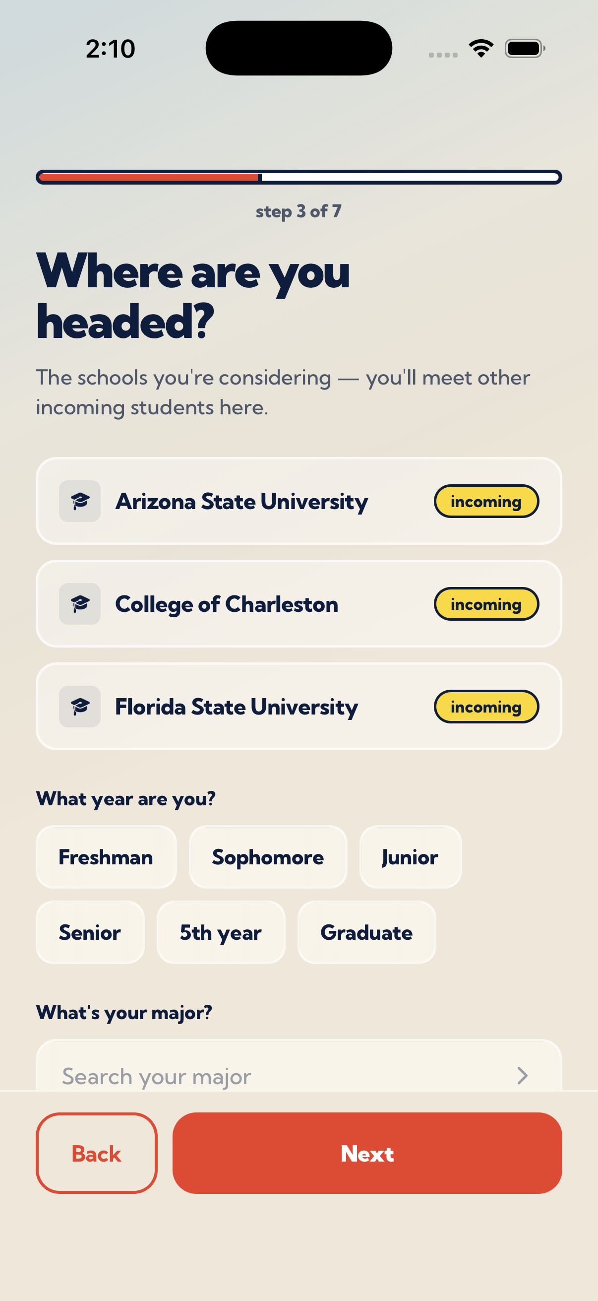 Waitlist mode in the Dormeet app